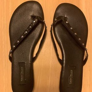 White House Black Market Sandals w/ Silver Studs